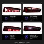 Upgrade to LED taillights with sequential turn signals - left + right - suitable for 2003-2012 Audi A3 models. Original 2008-2012 models. - Image 3