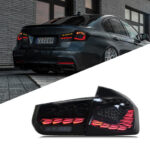 Suitable for BMW 3 Series F30 taillight assembly, 320 328 F35 upgraded with dragon scale LED sequential turn signals M3 - 3 Series dragon scale taillights (single side), black. - Image 6