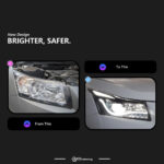 Upgrade your Chevrolet Cruze headlight assembly (2009-2014) to BMW 5 Series LED daytime running lights and turn signals. - Car Lights - Image 4