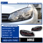 Golf 5 headlights 2006-2010 DRL LED upgrade turn signal headlight modification assembly signal car parts Volkswagen - Image 7