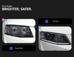 Suitable for Volkswagen 11-13 Touareg headlight assembly upgrade with LED daytime running lights, bi-xenon projector headlights - cool white - Image 2