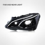 New red LED taillights, brake lights, and turn signals for Mercedes-Benz S-Class Coupe W217 model - LED taillights - black finish - single side. - Image 4
