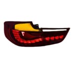 Dual-color angel eye LED headlight assembly with M5-style daytime running lights, suitable for BMW 5 Series E60 models from 2003 to 2010 - Yellow - Image 3