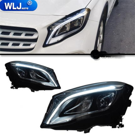 Headlight assembly upgrade for 2016-2023 Mercedes-Benz E-Class W213 vehicles, equipped with high-end LED lenses and turn signals - 2021-2023 models, original vehicle, basic configuration.