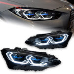 BMW 4 Series F32 upgraded with new G22 headlights, dual-beam laser lens headlights, LED headlights - 9-pin