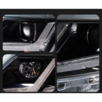 New LED headlight assembly for the 5 Series E60 03-10 model, featuring racing-style projection lenses and DRL sequential turn signals. - Image 6