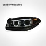 Customizable RGB color LED headlights for BMW F30, G20, G30, G01, E70, E90, E92, E84, and G22 series. - Blue, customizable. - Image 2