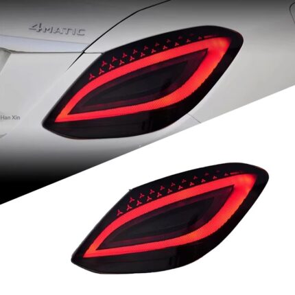 New 2020-2023 Mercedes-Benz GLA taillight assembly with high-end red LED daytime running lights, brake lights, and turn signals (12V).