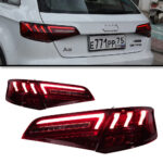 Retrofitting Audi A5 taillight assembly with smoked RS LED daytime running lights - 2015-2020 Black
