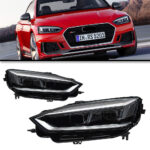 2017-2020 Audi A3 Dedicated 12V New LED Headlight Assembly Matrix Daytime Running Lights and Flowing Turn Signals Retrofit 8-Year Service - Left + Right, High-End LED