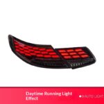 Suitable for 2009-2015 Mercedes-Benz E-Class W212 taillight assembly upgrade with red LED dragon scale sequential turn signals - red; 2013-2015 E-Class taillight assembly - single side. - Image 2