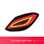 New 2020-2023 Mercedes-Benz GLA taillight assembly with high-end red LED daytime running lights, brake lights, and turn signals (12V). - Image 3