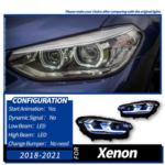 Suitable for 2012-2019 3 Series F30/F35 models, retrofitting to 2023 models with dual hook black base LED lens headlights, PC/ABS material, 12V, brand new - Factory halogen light source - Image 8
