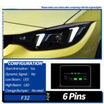 Suitable for 2013-2019 BMW F32 M4 headlight assemblies, spoon-shaped bi-color white and yellow LED DRL plug-and-play car lights - 10 pins - Image 9