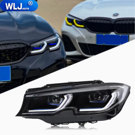 New Mini R50 headlight assembly with LED daytime running lights, sequential turn signals, 12V ABS material, compatible with R50/R52/R53 - R50 / R52 / R53 full LED headlights (single side).