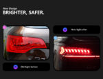 Full LED taillight assembly for Audi A6 C7 2012-2015, C8 style upgrade with sequential turn signals and dynamic daytime running lights, 12V, brand new - light strips. - Image 2