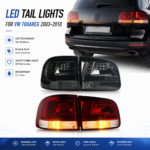 Taillight assembly for Volkswagen Polo 2011-2018 models, upgrade with LED sequential turn signals, brake lights, reverse lights, and DRL daytime running lights - plug and play.