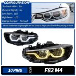 Compatible with 2020-2022 G28 high-specification upgraded plug-and-play LED headlight assembly with dual L-shaped lights and laser blue stripe - one headlight - Image 10