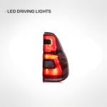 Taillight assembly, LED daytime running lights, and turn signals - black, suitable for Toyota Land Cruiser Prado LC90 LC95 3400 1996-2002. - Image 2