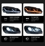 Golf 5 headlights 2006-2010 DRL LED upgrade turn signal headlight modification assembly signal car parts Volkswagen - Image 3