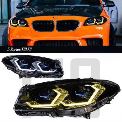 DBH Auto Parts for BMW 3 Series G20 2020-2022 Model Year Upgrade Tri-Color Smoked V3 Headlights (Yellow, White, Red) - Red