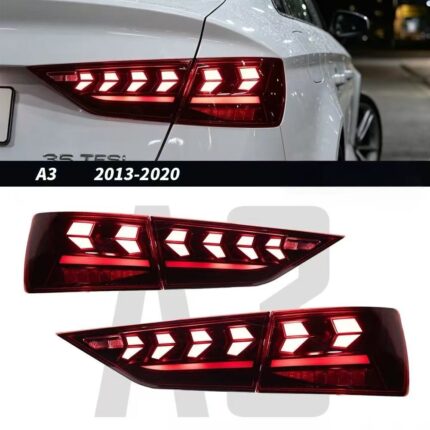 LED projector headlight assemblies for 2013-2018 Audi Q3 RS models, used for dynamic flowing light cornering start function - Original xenon headlights for 2016-2018 models.