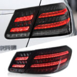 The taillight assembly for the Mercedes-Benz C-Class Coupe has been upgraded with new LED daytime running lights and brake lights. - Red, C-Class Coupe taillight assembly (single side)
