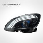 Suitable for 2010-2017 Mercedes-Benz E-Class Coupe W207 headlight assembly, 55W 12V LED high-end daytime running lights - white. 2010-2013 models require bumper modification. - Image 2
