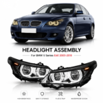 DBH Auto Parts for BMW 5 Series G30 G38 2021-2023 Laser Style Yellow, White, and Red Tricolor Drl Modified LED Headlights - Blue (Brow)
