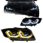 BMW 3 Series E90 E91 2005-2010 Front LCI Headlights / Custom 2007 2010 2008 LCI Upgraded Car LED Headlights - Left / Right, 2009-2012 Halogen White LCI