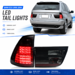 Upgraded dragon scale LED taillights for BMW G20, G28, and 3 Series models 2019-2022, with dynamic sequential turn signals and smoked lenses for the taillights - Natural White.