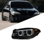 Customizable RGB color LED headlights for BMW F30, G20, G30, G01, E70, E90, E92, E84, and G22 series. - Blue, customizable. - Image 6
