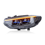 Upgrade your BMW 5 Series GT 2010-2017 Dual-L Blue Eyebrow Plug and Play Full LED Headlight Assembly - One headlight, no bumper replacement required. - Image 5