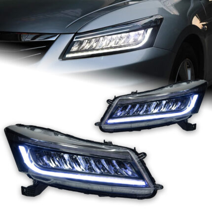Honda Civic 10th Generation 2016-2021: Upgraded LED Headlights with New 12V Sequential Turn Signal (DRL) Headlights and Daytime Running Lights - Images (Left + Right)
