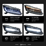 Honda Civic 10th Generation 2016-2021: Upgraded LED Headlights with New 12V Sequential Turn Signal (DRL) Headlights and Daytime Running Lights - Images (Left + Right) - Image 3