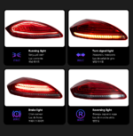 Suitable for taillight assemblies of Porsche Cayennes from generations 11 to 14, for retrofitting with new LED turn signals - black - Image 3