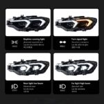 Taillight assembly for 4 Series F32/F36 and M4 F82 models, featuring new red LED DRLs and sequential turn signals - 4 Series CSL Tail Light, BMW 4 Series CSL Smoked Black Version (Single Side) - Image 4