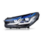 Custom-designed headlamp compatible with F30, F35, F32, F36, F80, F82, M3, and M4 series plug-and-play lenses, featuring a 7-color RGB chameleon effect. - Image 7