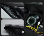 LED headlight assembly for Ford Mustang 2015-2017 models, LED DRL projection headlights, automotive lighting accessories - white. - Image 5