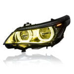 DBH Auto Parts for BMW 5 Series G30 G38 2021-2023 Laser Style Yellow, White, and Red Tricolor Drl Modified LED Headlights - Blue (Brow) - Image 2