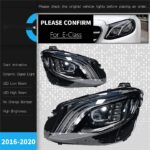 High-spec LED headlight assembly for 2015-2019 Mercedes-Benz GLA, upgraded with DRLs, turn signals, and projection lenses. - Original halogen headlights - Image 7