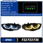 High-quality car headlights suitable for 2019 and 2024 BMW 3 Series, G20, and G28 original adaptive laser headlights with LED light upgrade laser - 20-22 - Image 8