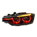 DBH Automotive Parts for BMW 3 Series F30 F35 2013-2018 V3 Design Black/Yellow/White/Amber Tricolor DRL LCI LED Headlights - Image 4