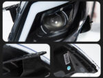 Latest model upgraded headlights with LED headlights, Dr. Chevrolet Cruze 2009-2016 high beam angel eye projector lens - left + right, white. - Image 6