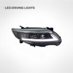 Headlight assembly for 2017 Toyota Corolla: LED DRL turn signals, projector xenon lights - white, component + LED high/low + LED auxiliary. - Image 2