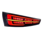 Newly upgraded 12V headlight assembly with devil eyes. DRL car parts suitable for Volkswagen Golf 6 GTI 2008-2012 dual-color headlights - red trim strip, original xenon headlights. - Image 3