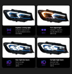 LED taillights with G05-style turn signals, suitable for BMW X5 E70 2007-2013 - Natural White - Image 2