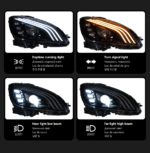 Headlights for 2015-2021 Mercedes-Benz C-Class W205 (older to newer models) with LED daytime running lights and turn signals C180 - 2019 - Image 2
