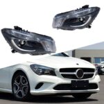 Plug and play compatible with headlight assemblies for Mercedes-Benz C-Class W204 2007-2010 models, upgrading LED projection lens sequential turn signals (DRL).