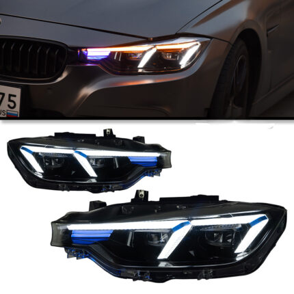 LED headlights for BMW F34 3 Series GT 2013-2020 models, F34 DRL turn signals, high beams, angel eyes - tool accessories - white